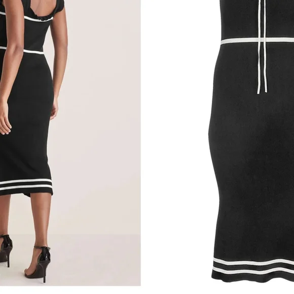 VENUS Ruffle Contrast Midi Dress - Picture 2 of 5